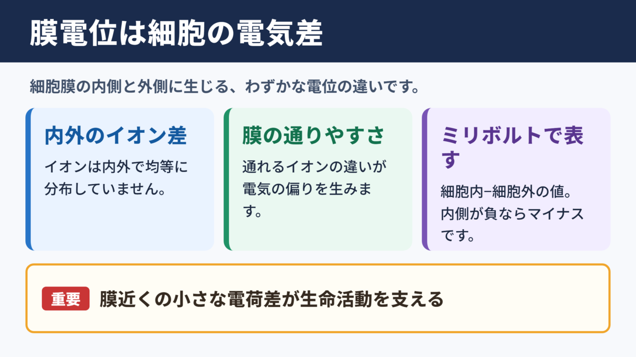 膜電位の意味と基本的な結論