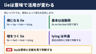 lieの活用と使い分けの要点
