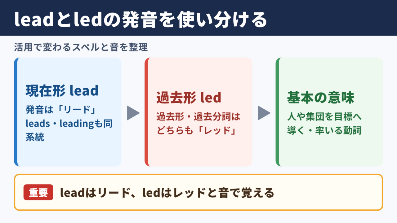 leadの活用形と発音の基本