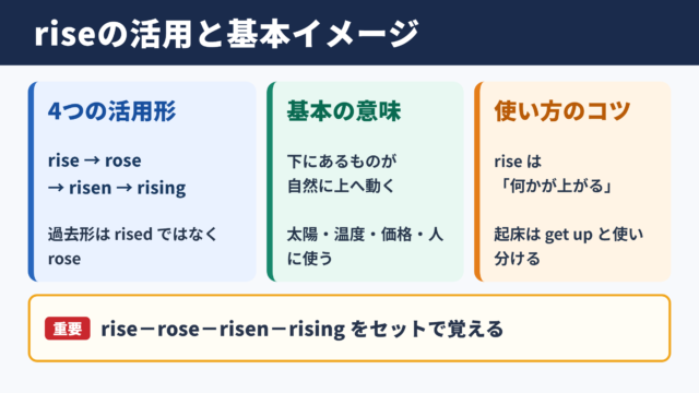 riseの活用と基本的な意味