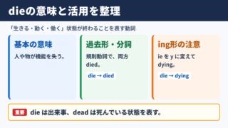 dieの活用と基本的な意味