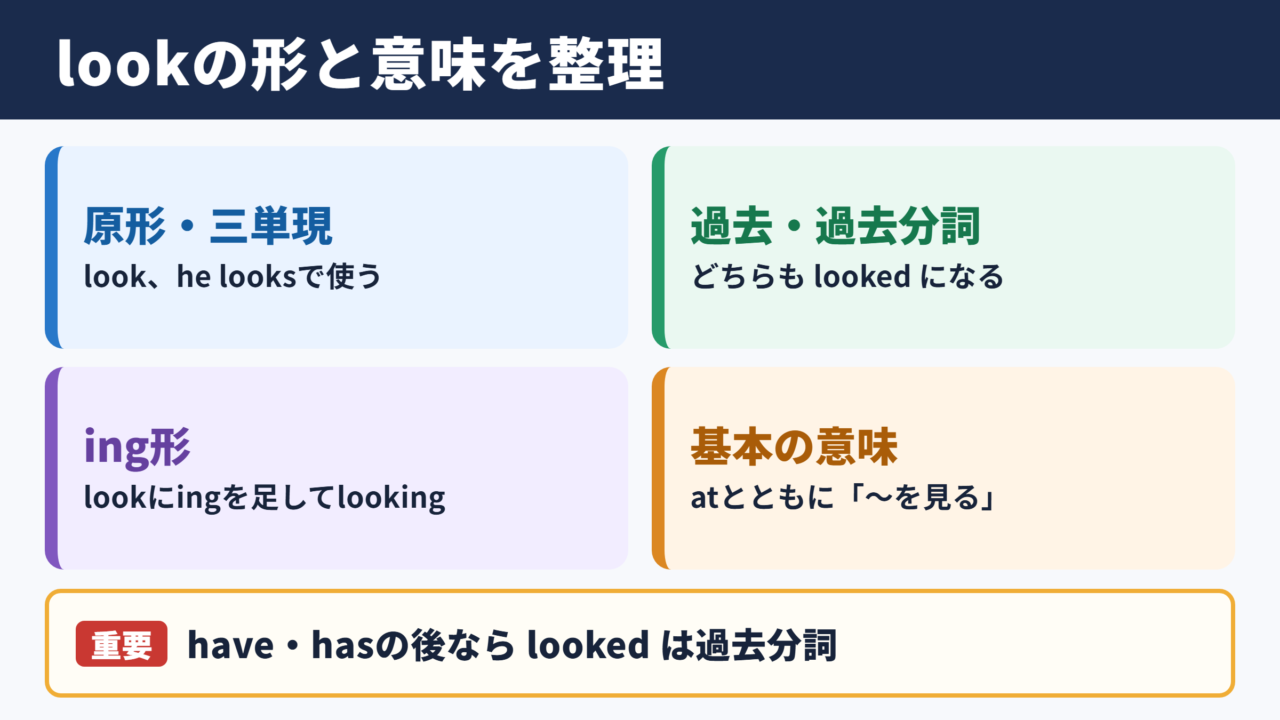 lookの活用形と基本の意味