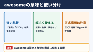 awesomeの意味と使い分け