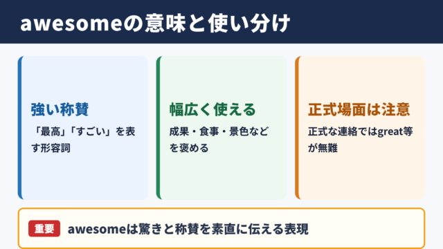 awesomeの意味と使い分け