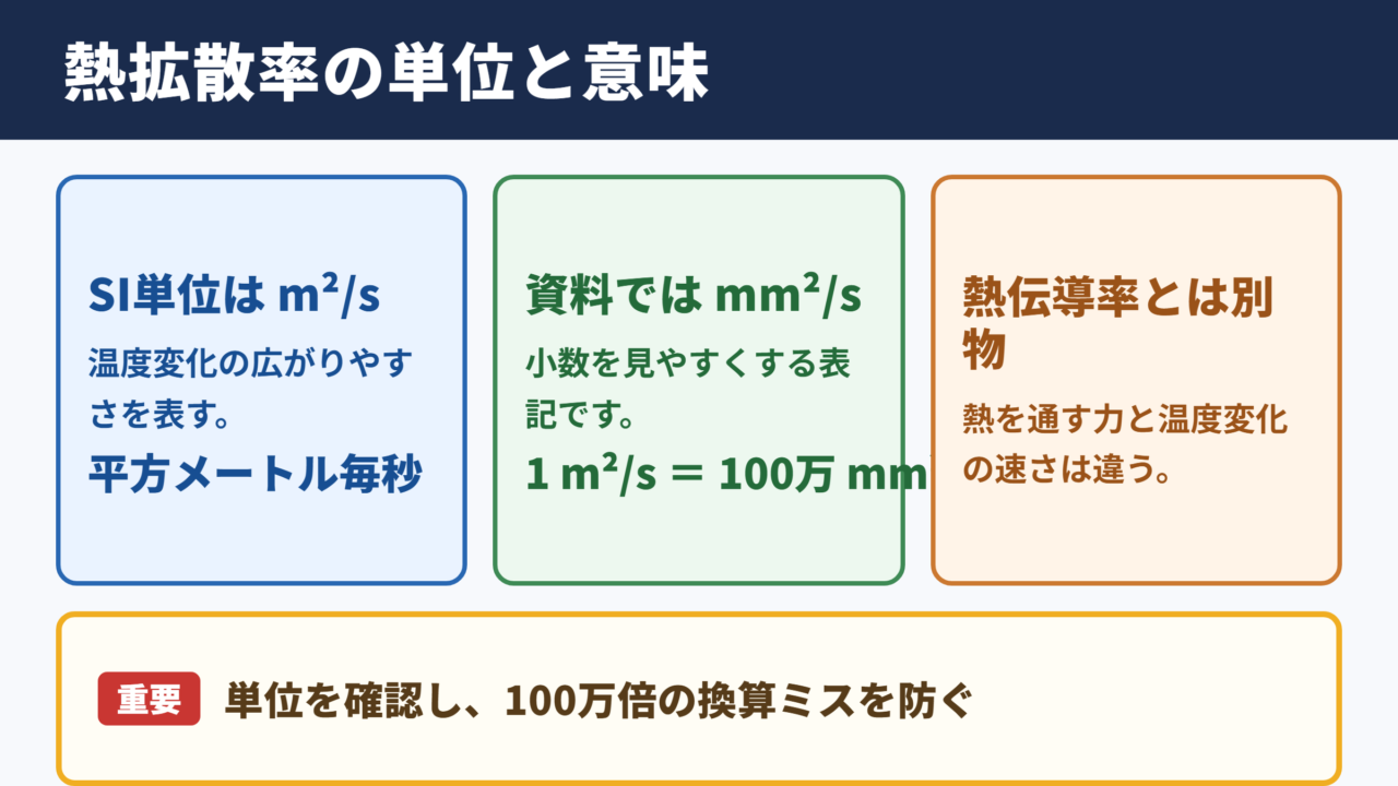 熱拡散率の単位と基本的な意味