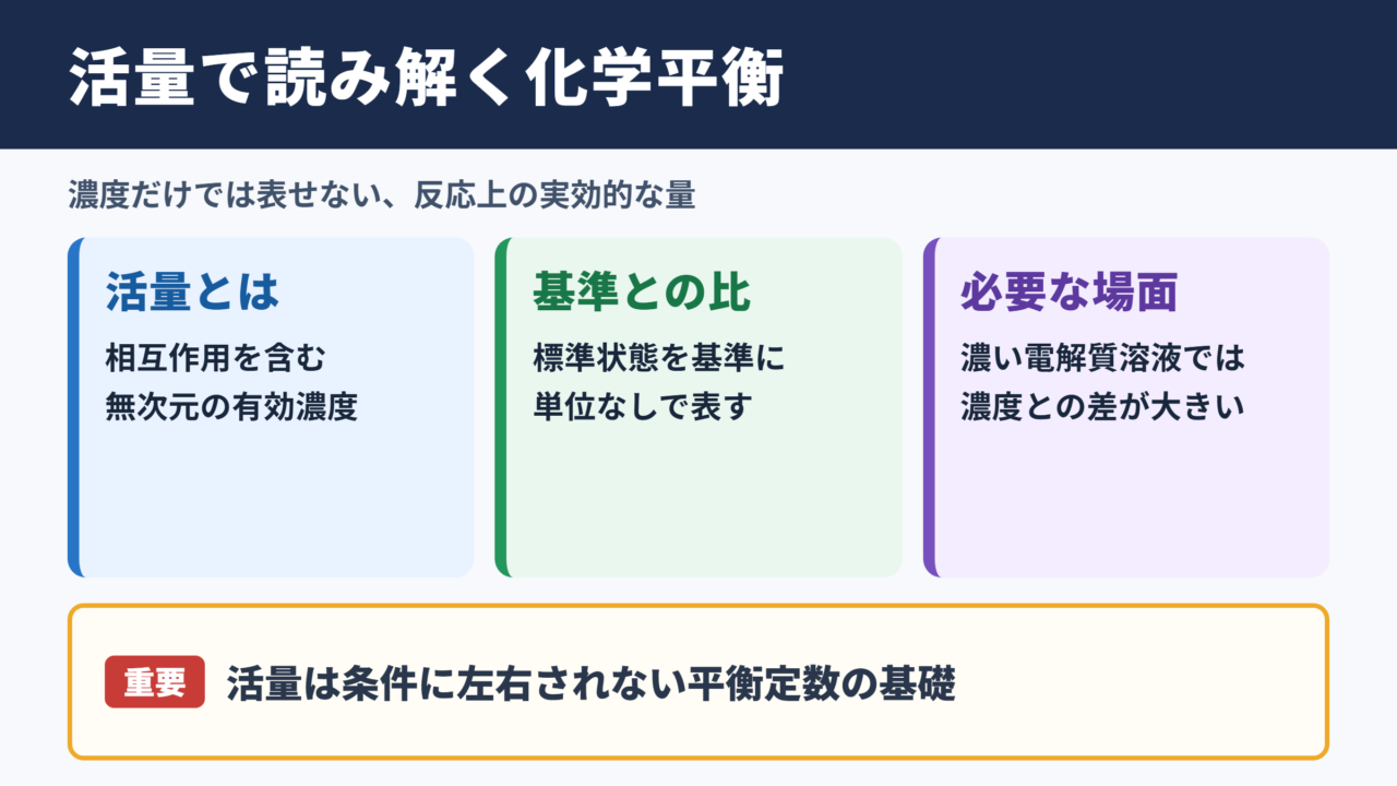 活量の意味と化学における役割
