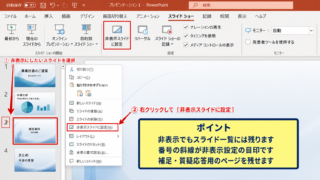 パワポで非表示スライドを設定する方法【操作のポイント】