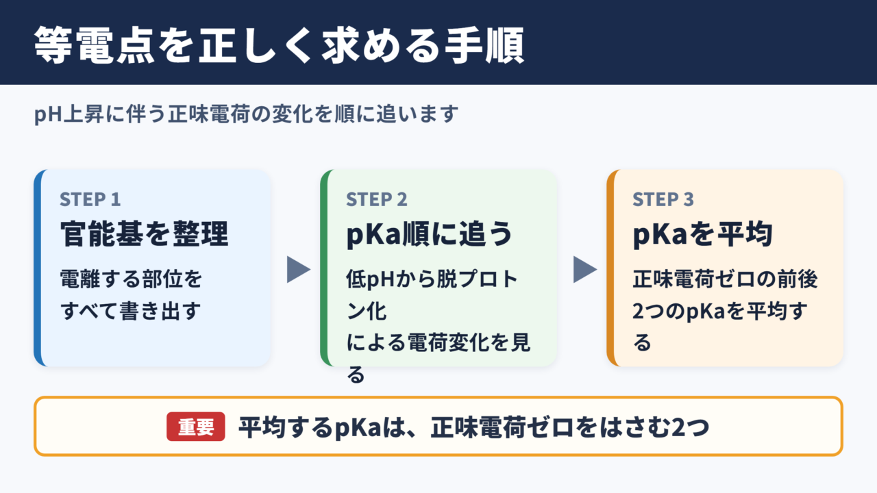 等電点計算の基本手順